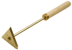 [1355000S] Triangular non-sparking plate scraper, blade 100 x 70 mm, length 420 mm