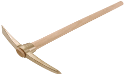 [1255801S] Non-sparking cross hoe with handle, similar to DIN 20109