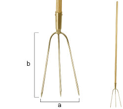 [1511100S] Non-sparking pitchfork, straight long handle, 1700 mm long