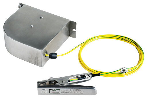 [TBREEL7+TBROUND] Kabelaufroller TIMM BITE Reel mit Erdungszange