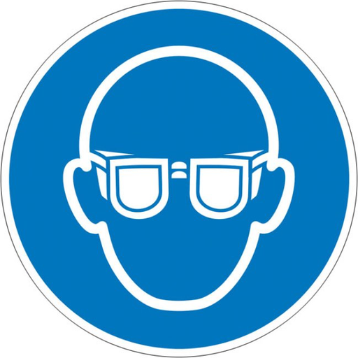 [21.7010] Mandatory sign: Use eye protection, PVC self-adhesive